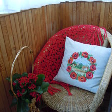 Работа «Подушка" Воспоминание о лете"»