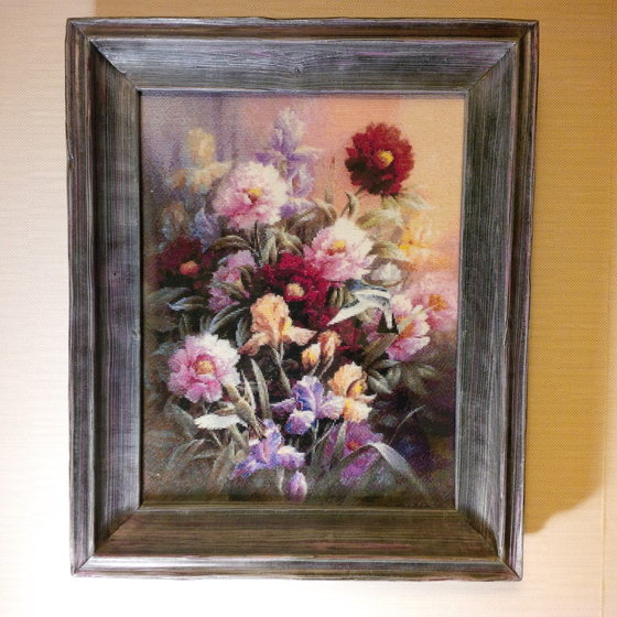 Работа «Пионы и птицы»