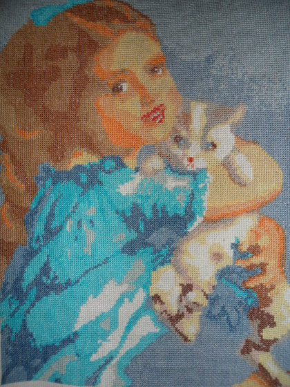 Работа «Девочка с котёнком»