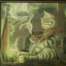 Работа «Кот курит трубку»