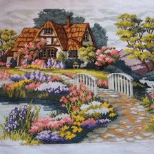 Работа «Домик в цветах»