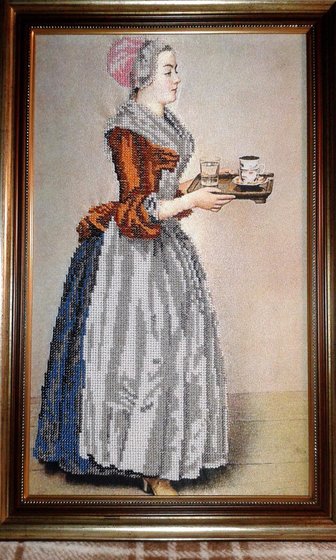 Работа «По мотивам картины Лиотара "Шоколадница"»