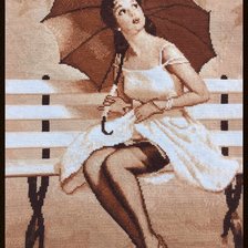 Работа «Девушка с зонтом»