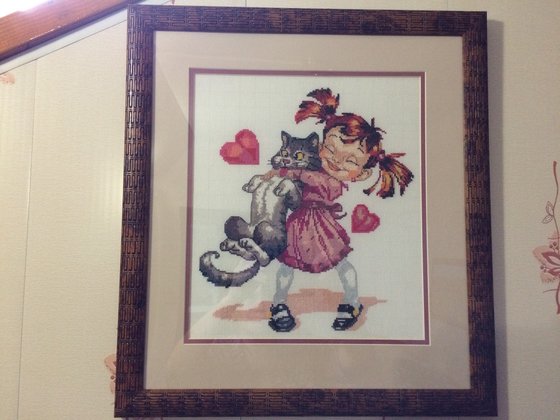 Работа «Девочка любит кота»