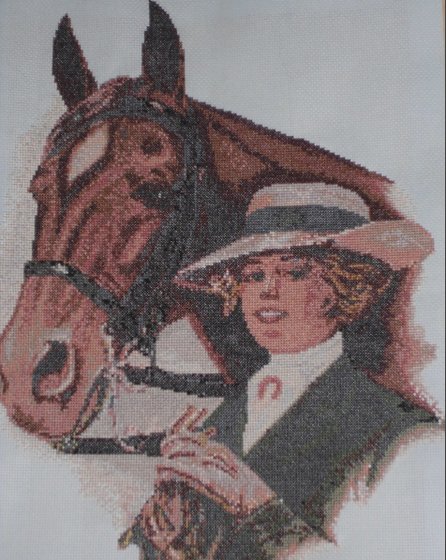 Работа «Дама с лошадью(или с конём)»