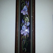 Работа «Вишитые ирисы»