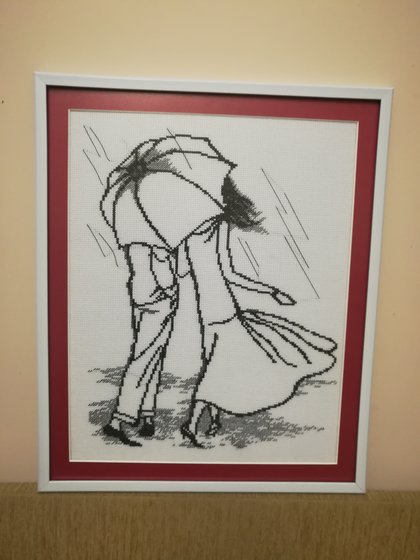 Работа «Прогулка под дождем»