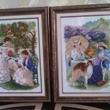 Работа «русская усадьба...тоже из багетки»