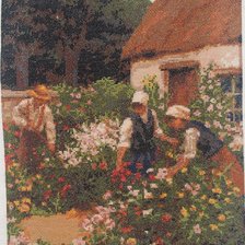 Работа «Домик в цветах»