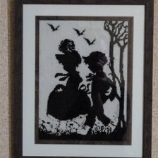 Работа «Дети. Прогулка. монохром.»