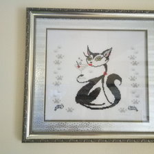 Работа «Кошка с бокалом»