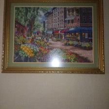 Работа «Цветочный рынок в Париже»