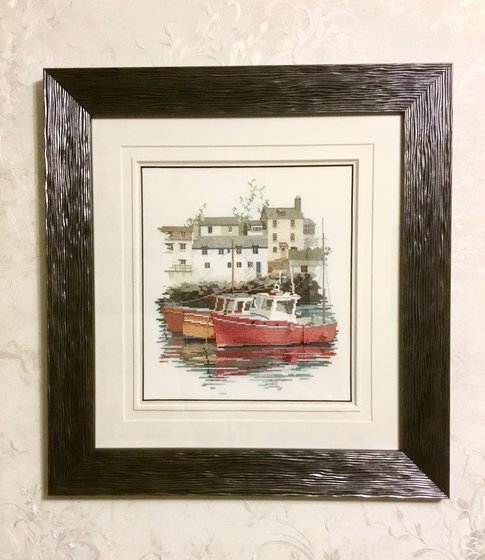 Работа «Рыбацкая деревушка»