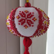 Работа «Ёлочная игрушка "Китайский фонарик"»