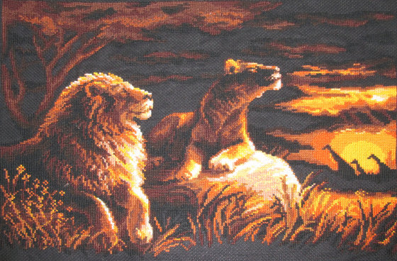 Работа «Львы в саване»