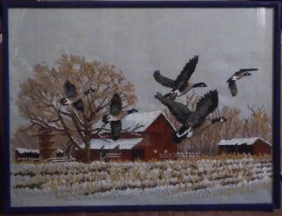 Работа «Зимние гуси»