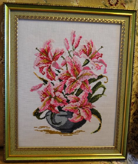 Работа «Лилии в вазе»