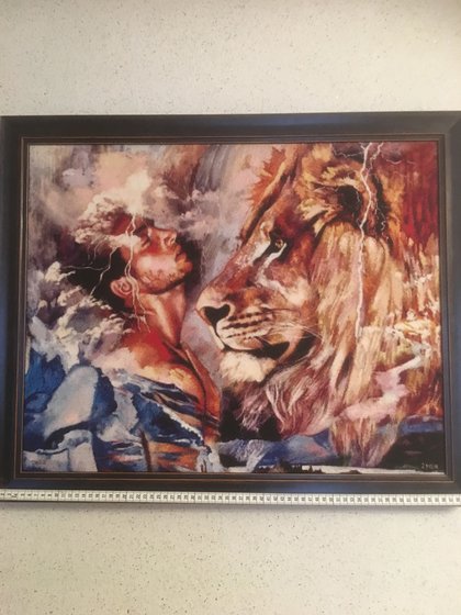 Работа «Лев и юноша.»