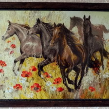 Работа «Табун на лугу»