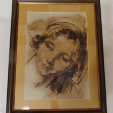 Работа «Голова молодой женщины по мотивам картины Жан-Батиста Грёза»