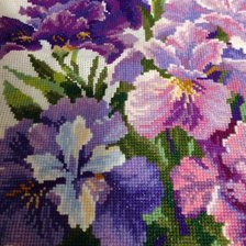 Работа «Ирисы от Риолиса! Очень понравилась и работа и нитки шерсть»