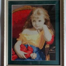 Работа «Девочка с куклой (по картине Зубер-Бюхлера)»