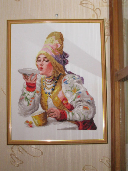 Работа «Боярышня за чаем»