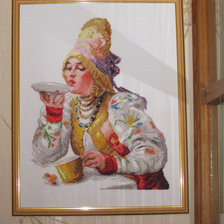 Работа «Боярышня за чаем»