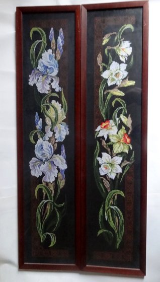 Работа «Ирисы и Нарциссы»