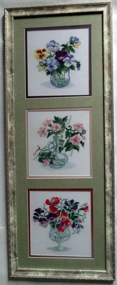 Работа «Триптих "Букетики цветов"»