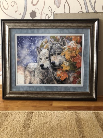 Работа «Зимние волки»