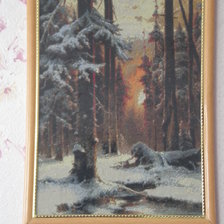 Работа «Зимний закат в еловом лесу (Ю.Ю.Клевер )»