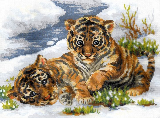 Работа «Тигрята в снегу»