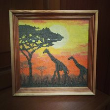 Работа «Жирафы на закате (сентябрь 2018)»