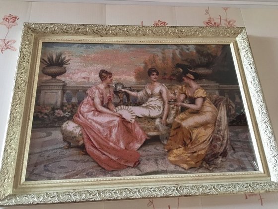 Работа «Чаепитие на террасе»