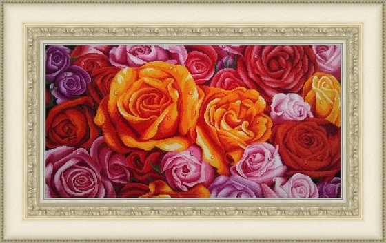 Работа «Цветные розы»