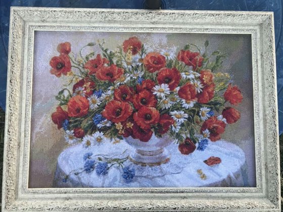 Работа «Маки в оформлении»