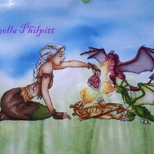 Работа «Дейнерис с драконами»