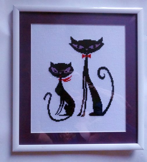 Работа «Влюбленная парочка (из серии "Гламурные кошки")»