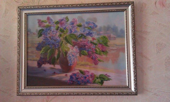 Работа «Букет сирени»