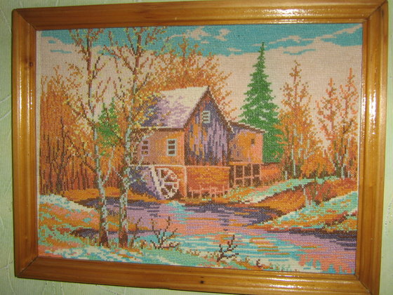 Работа «еще в школе вышивала»