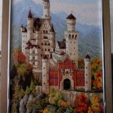 Работа «"Замок Нойшванштайн" (размер 40х60, шерсть, акрил)»