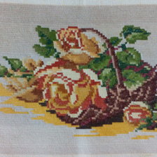 Работа «Кошничка с рози»