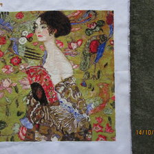 Работа «ДАМА С ВЕЕРОМ. Г.КЛИМТ.»