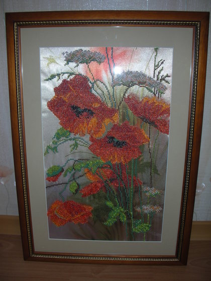 Работа «Маки (бисером)»