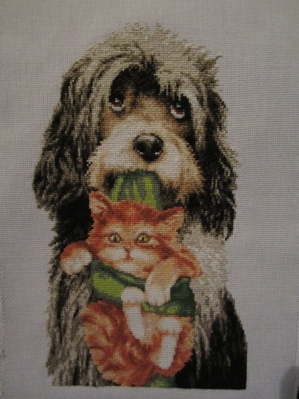 Работа «"подкидыш" золотое руно. Вышивала подбором»