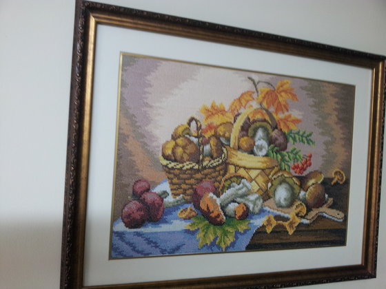 Работа «натюрморт с грибами»