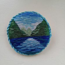 Работа «Брошь "Горное озеро"»