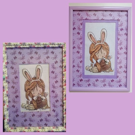 Работа «Девочка с зайчиками»