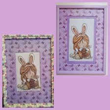 Работа «Девочка с зайчиками»